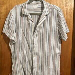 Men's Striped Linen Blend Shirt